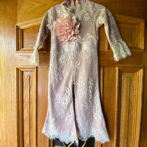 Baby Balooga lace 0-6 month outfit